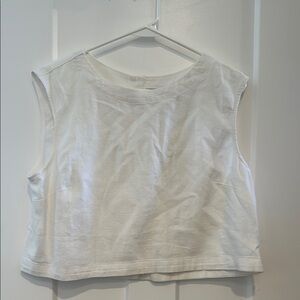 A New Day Cream Boxy Sleeveless Tank Top